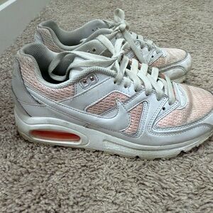 Nike Women's White and Orange Air Max Sneakers